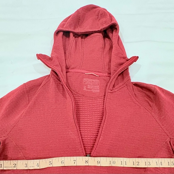 Patagonia Women's Capilene® Thermal Weight Zip-Neck Hoody Maroon Red Size XS - Picture 7 of 16